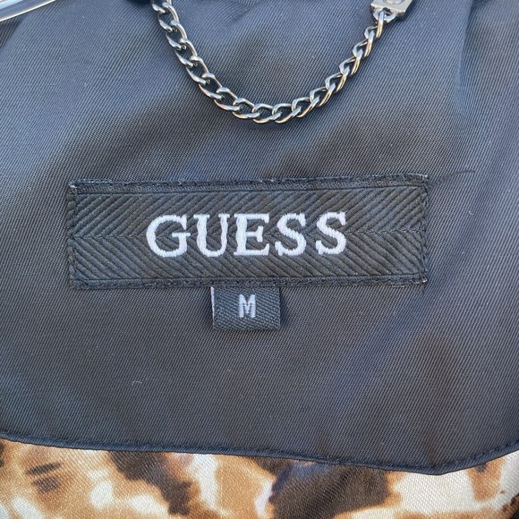 GUESS Women's Softshell Coat Jacket Full Zipper Fully Lined Snap Button Black M - Picture 5 of 12